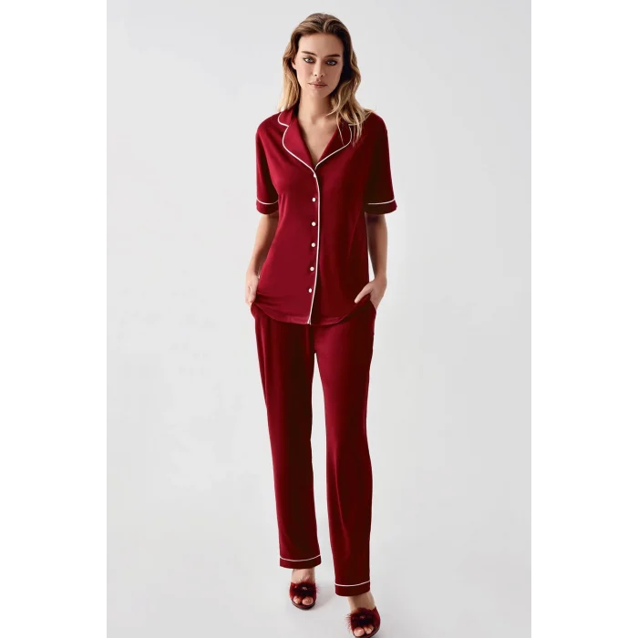 Freshness 324 Kadın 4Lü Sabahlıklı Şorlu Pijama Takımı