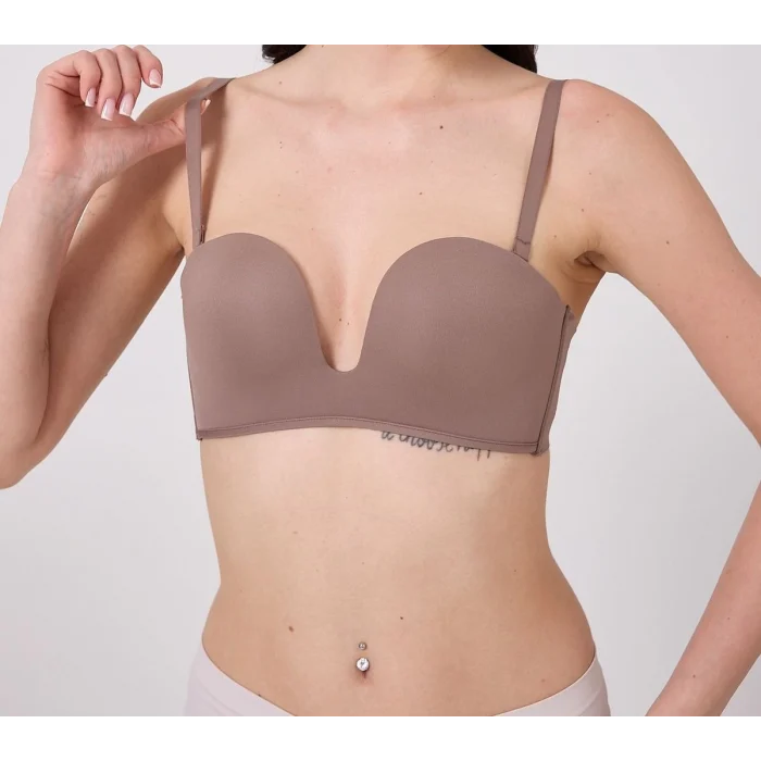 Freshness MSF05 Destekli V Dekolte Lazer Kesim Sütyen