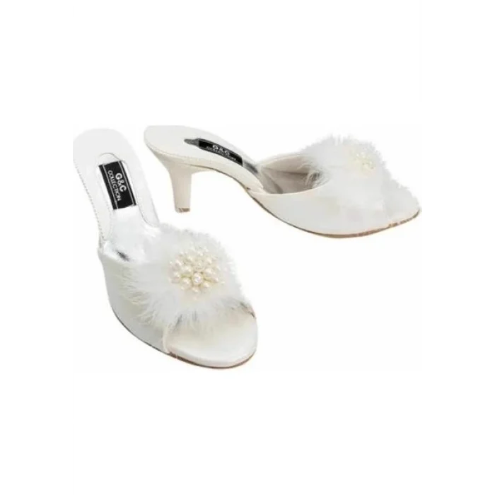 GC 125 Tüylü İncili Bayan Terlik