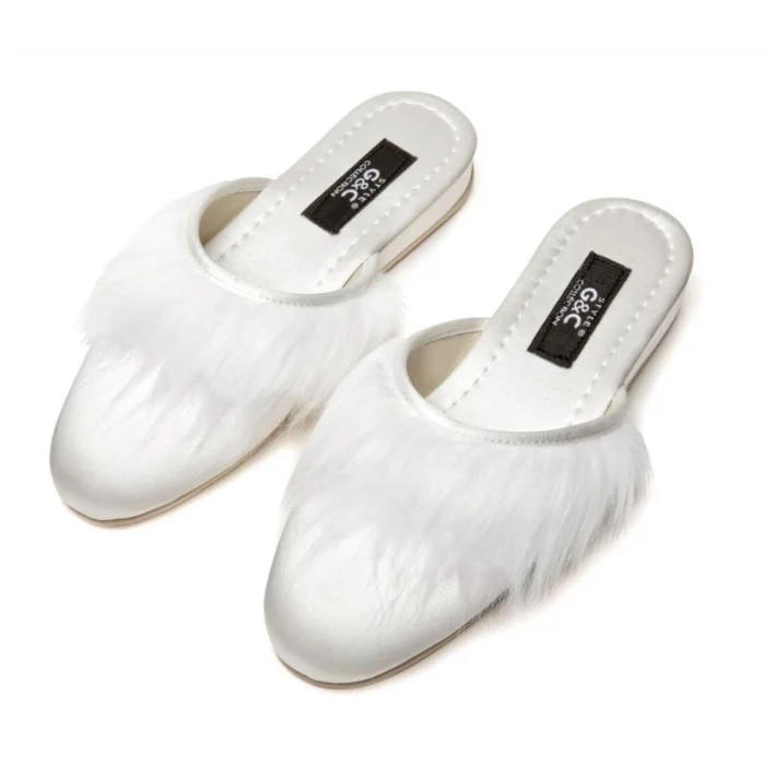 GC 245 Tüylü Önü Kapalı Bayan Terlik