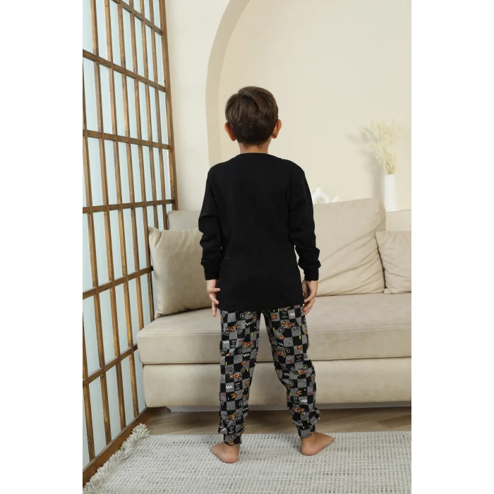 Kapitex 7101 Erkek Çocuk Uzun Kol Pijama Takımı