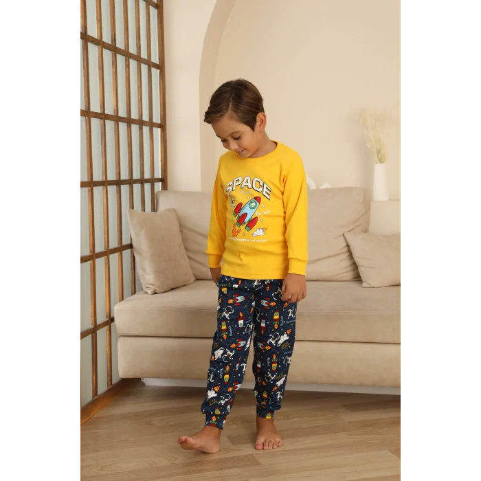 Kapitex 7114 Erkek Çocuk Uzun Kol Pijama Takımı