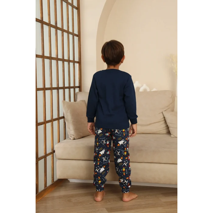 Kapitex 7114 Erkek Çocuk Uzun Kol Pijama Takımı