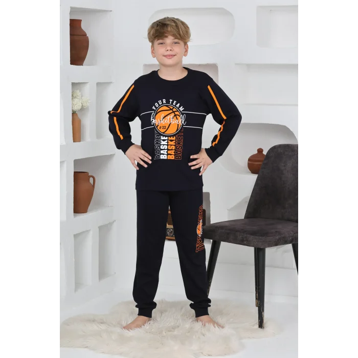 Kapitex 7118 Erkek Çocuk Uzun Kol Pijama Takımı