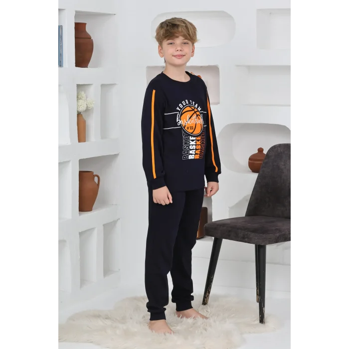 Kapitex 7118 Erkek Çocuk Uzun Kol Pijama Takımı