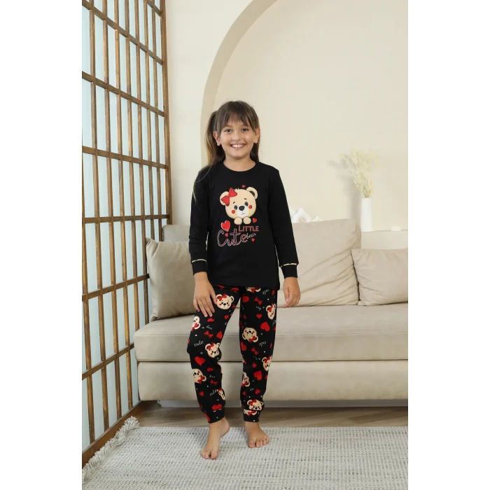 Kapitex 8222 Kız Çocuk Uzun Kol Pijama Takımı