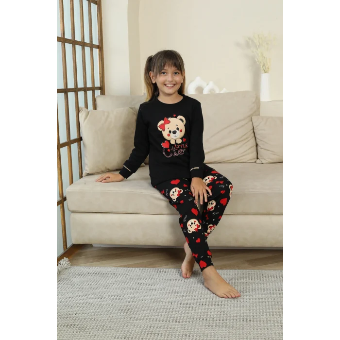 Kapitex 8222 Kız Çocuk Uzun Kol Pijama Takımı