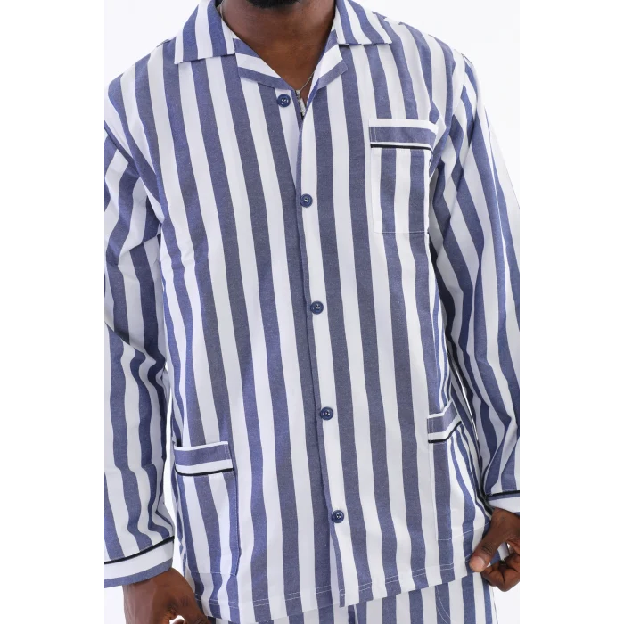 Kocabey 4007 Uzun Kol Çizgili Gaffur Erkek Pijama Takım