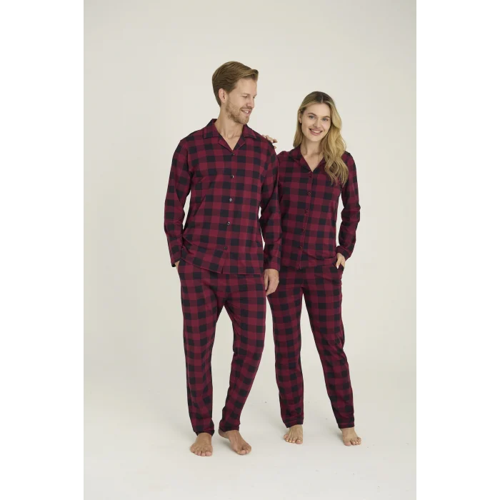 Kocabey 9209-K Kadın Apaj Yaka Pijama Takım