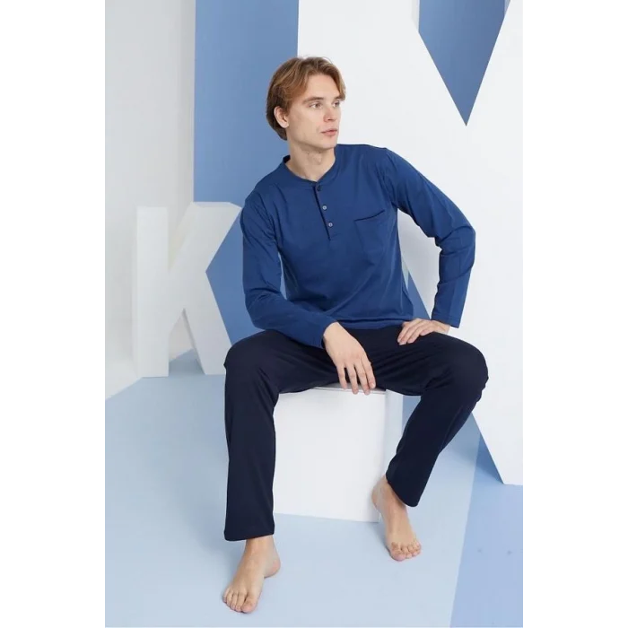Kocabey 9250 Erkek Midi Yaka Pijama Takım