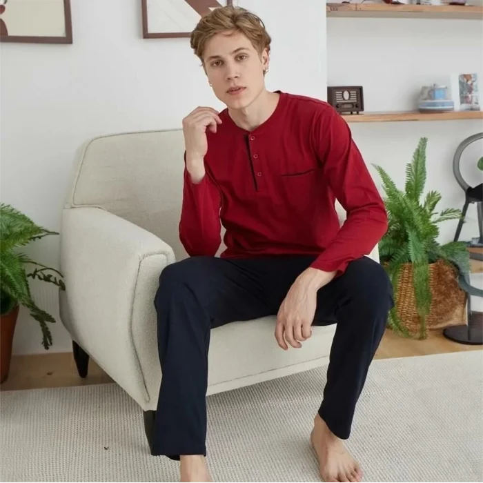 Kocabey 9250 Erkek Midi Yaka Pijama Takım