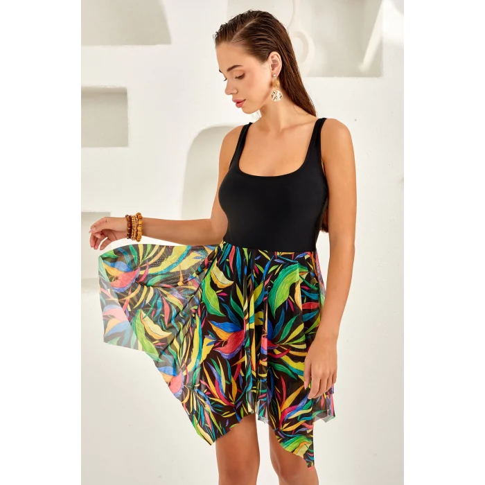 Lapieno 4120 Tül Detaylı Elbise Mayo