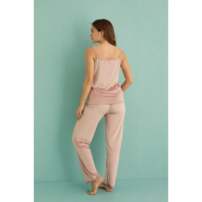 Mihra 13402 Kadın Kadife 3Lü Pijama Takımı