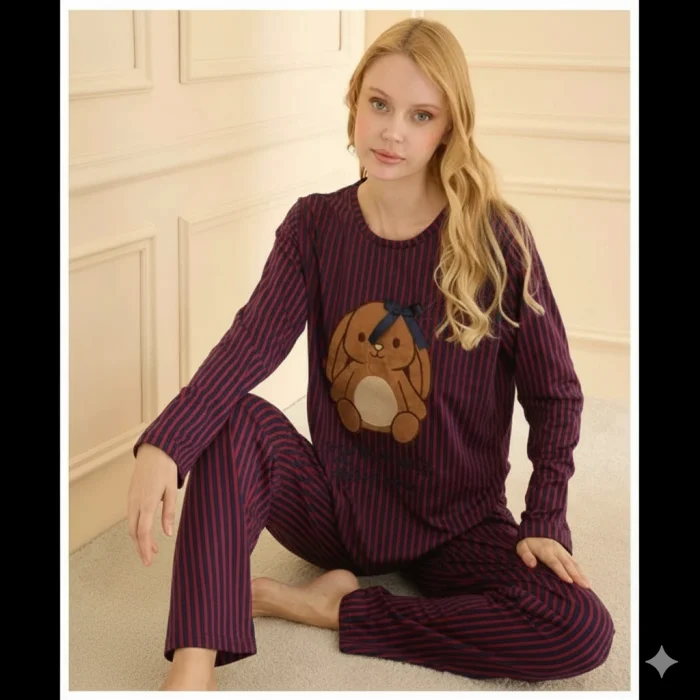 Mihra 19104 Kadın Uzun Kol Pijama Takımı