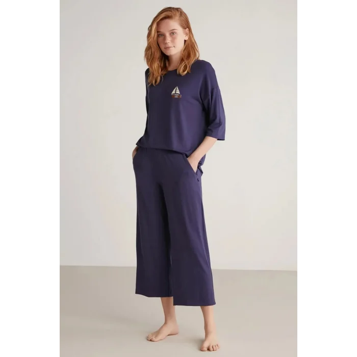 Nautıca W602 Kadın Yarım Kollu Pijama Takımı