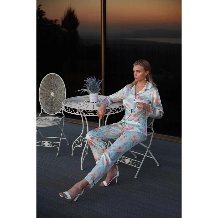 Nurteks 5654 Bayan Saten Pijama Takımı