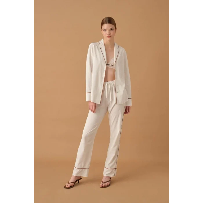 Pierre Cardin 25235 Kadın 3Lü Braletli Biyeli Pijama Takım