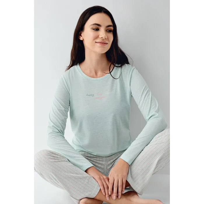 Pierre Cardin 9050-S Kadın Uzun Kol Pijama Takım