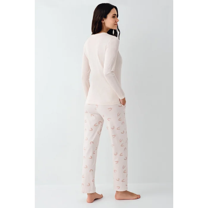 Pierre Cardin 9061-S Kadın Uzun Kol Pijama Takım