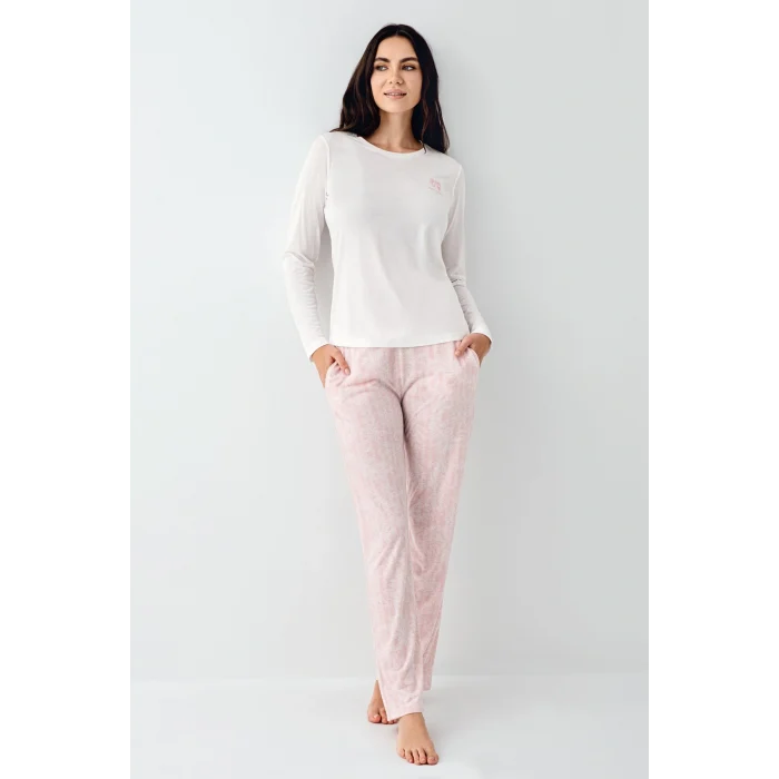 Pierre Cardin 9085-S Kadın Uzun Kol Pijama Takım
