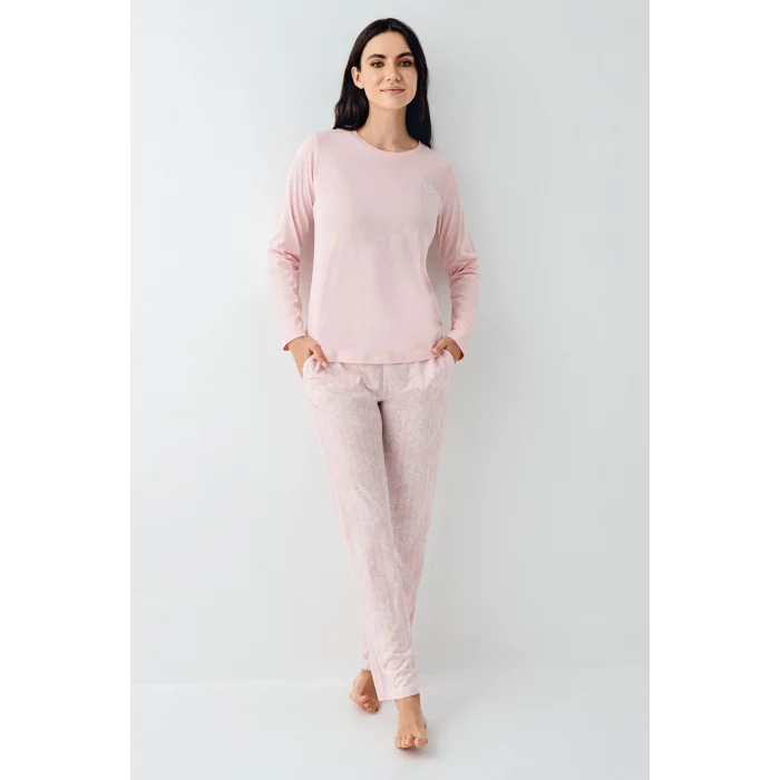 Pierre Cardin 9085-S Kadın Uzun Kol Pijama Takım