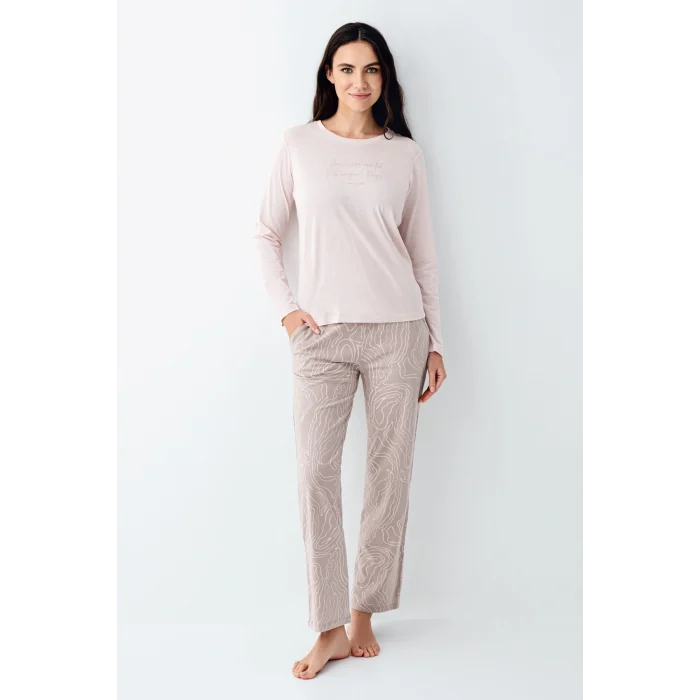 Pierre Cardin 9096-S Kadın Uzun Kol Pijama Takım