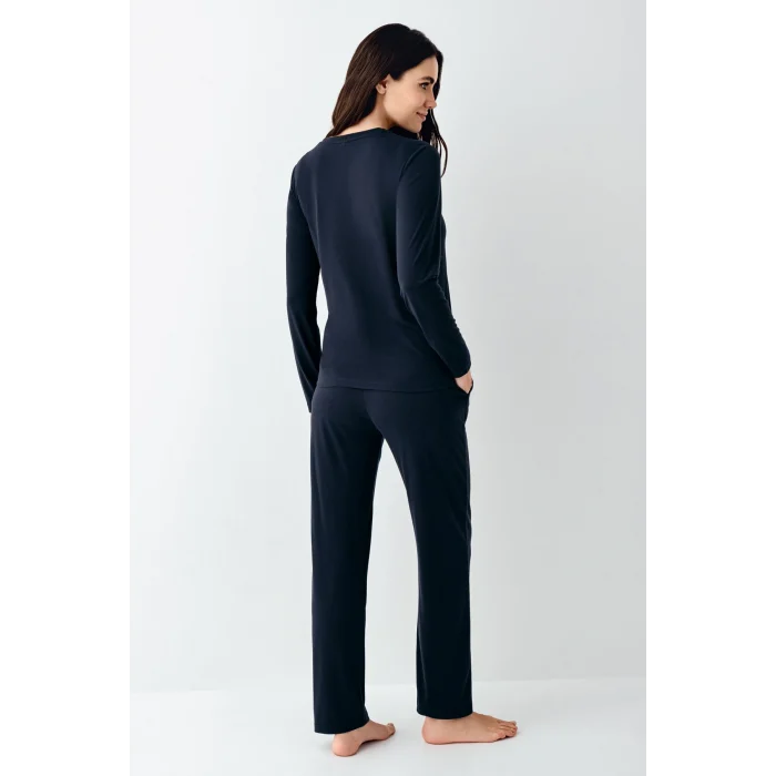 Pierre Cardin 9109-S Kadın Uzun Kol Pijama Takım