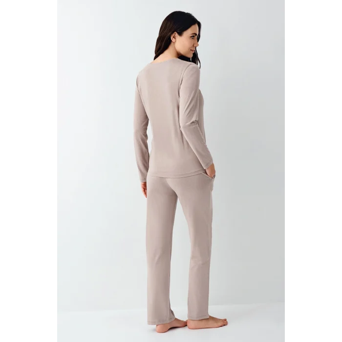 Pierre Cardin 9116-S Kadın Önü Düğmeli  Pijama Takımı