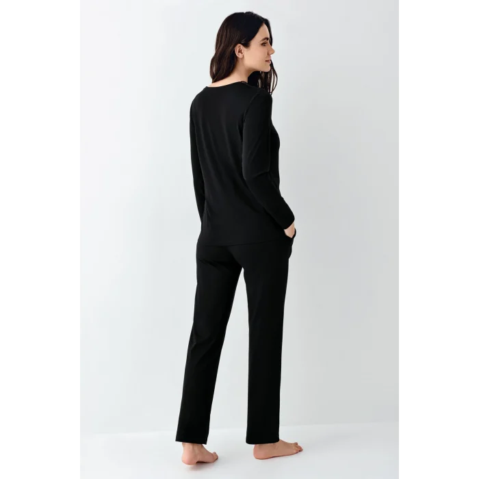 Pierre Cardin 9116-S Kadın Önü Düğmeli  Pijama Takımı