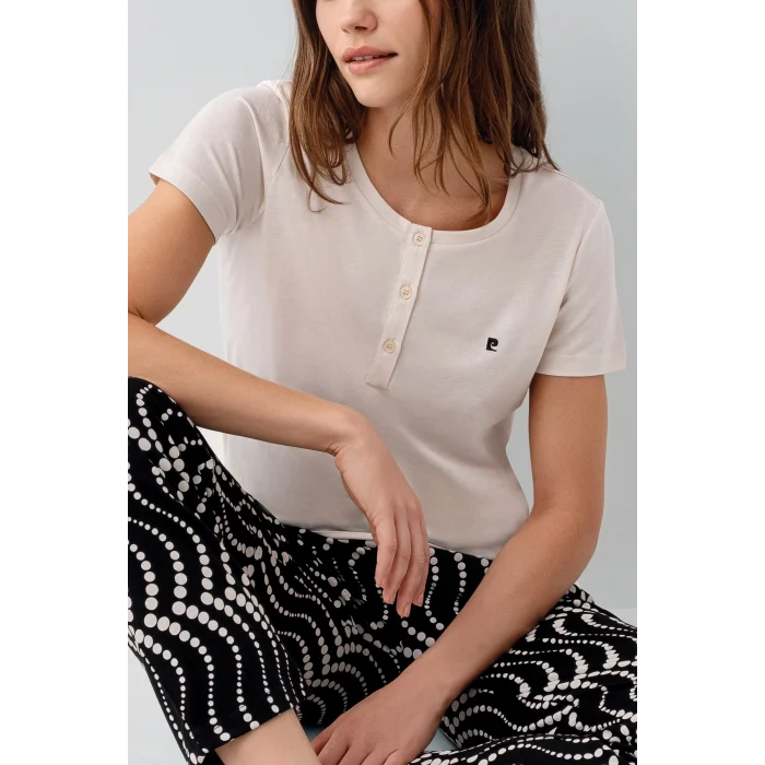 Pierre Cardin PC9165-X Kadın Kısa Kol Büyük Beden Pijama Takımı