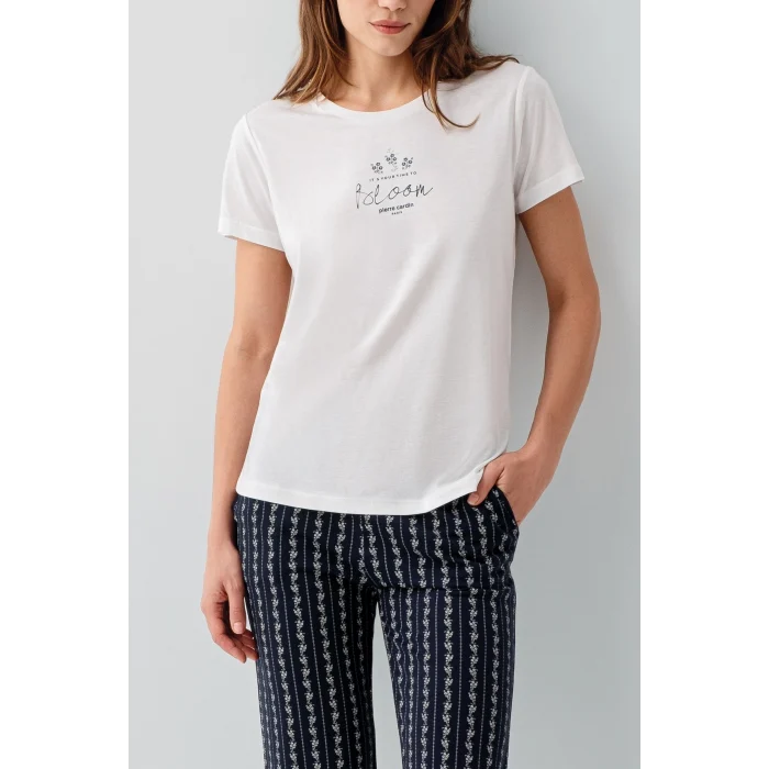Pierre Cardin PC9207-S Kadın Kapri Kısa Kol Pijama Takımı