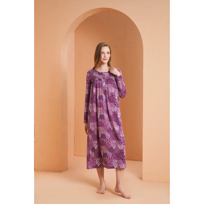 PJS 27165 Kadın Uzun Kol Gecelik