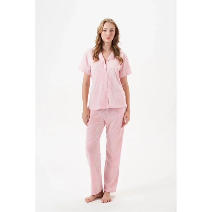 PJS 29033 Kadın Düğmeli Pijama Takım