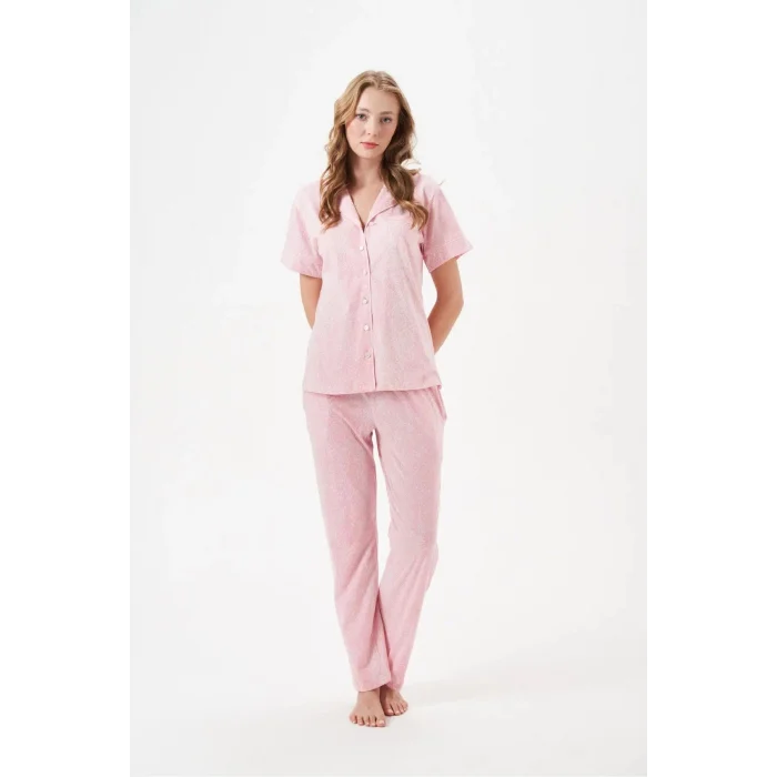 PJS 29033 Kadın Düğmeli Pijama Takım