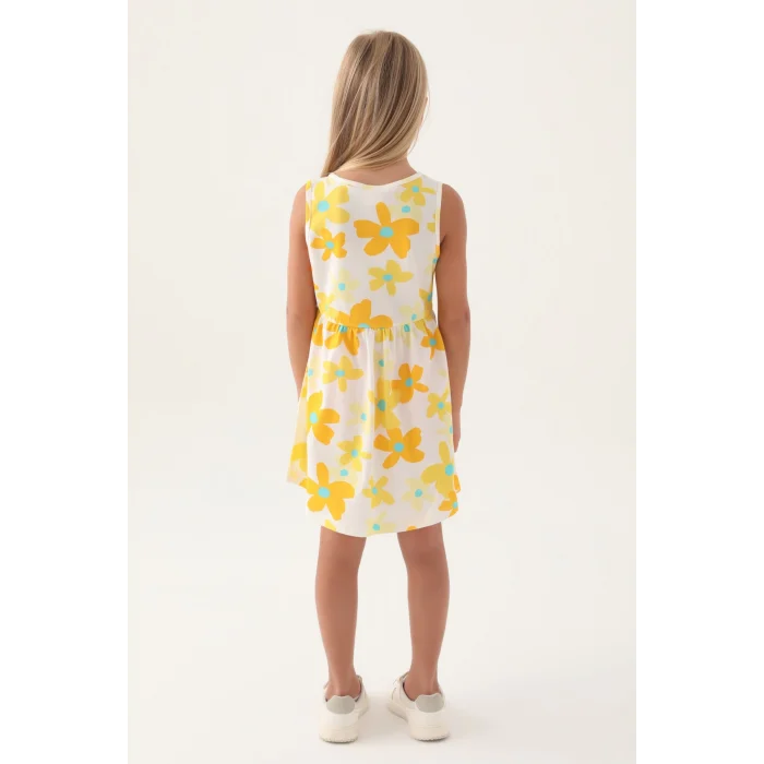 Roly Poly 3393-3 Kız Çocuk Çiçekli Elbise