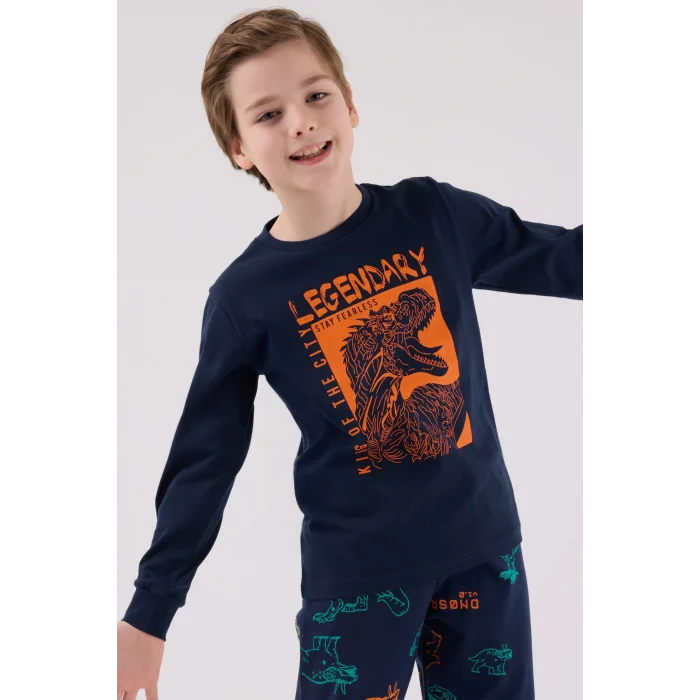 RolyPoly 3671-G Erkek Çocuk Uzun Kol Pijama Takım