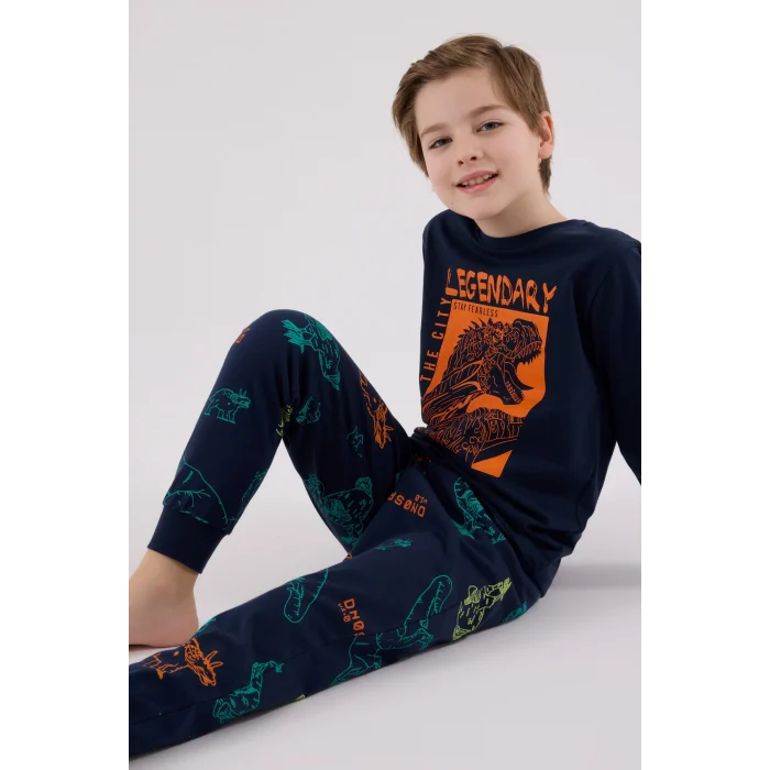 RolyPoly 3671-G Erkek Çocuk Uzun Kol Pijama Takım