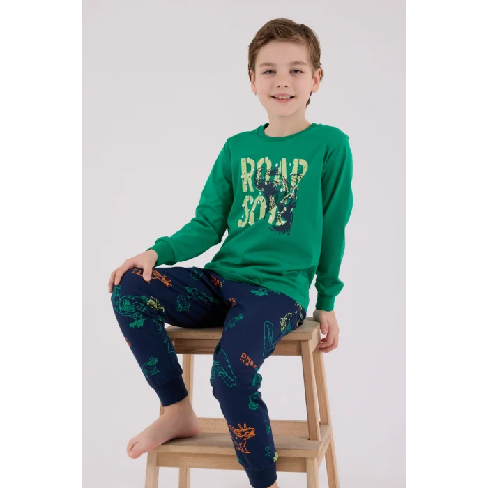 RolyPoly 3672-G Erkek Çocuk Uzun Kol Pijama Takım