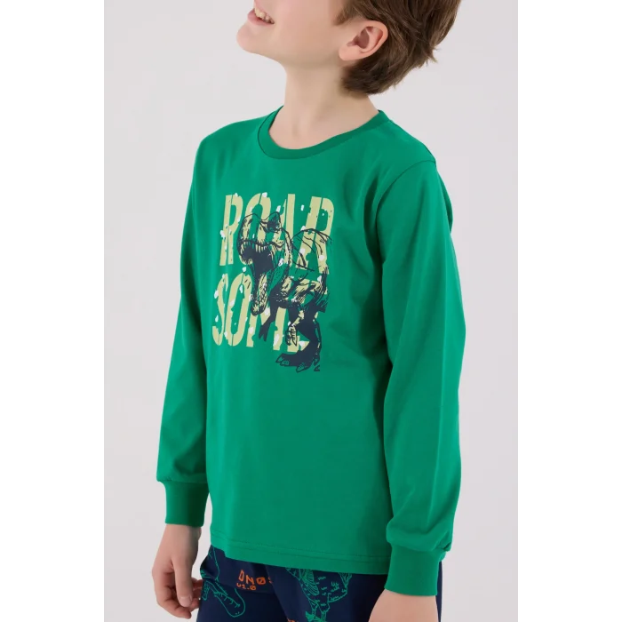 RolyPoly 3672-G Erkek Çocuk Uzun Kol Pijama Takım