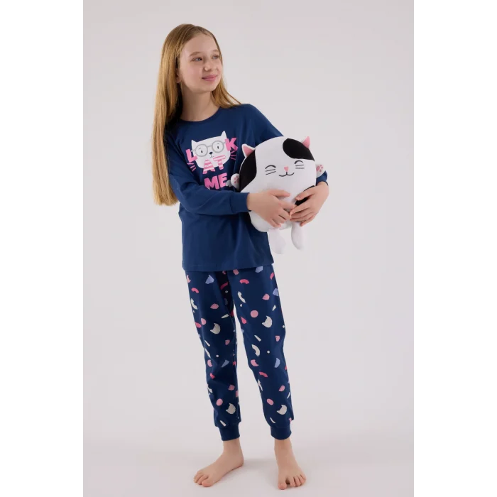 RolyPoly 3696-2 Kız Çocuk Uzun Kol Pijama Takım