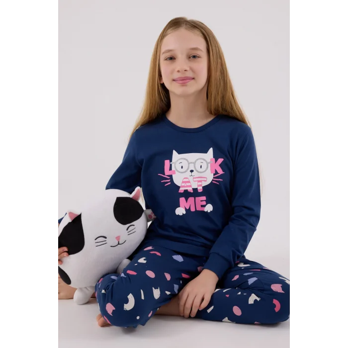 RolyPoly 3696-2 Kız Çocuk Uzun Kol Pijama Takım