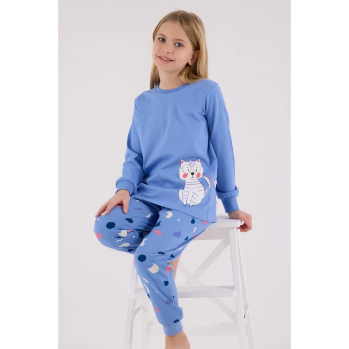 RolyPoly 3697-G Kız Çocuk Uzun Kol Pijama Takım