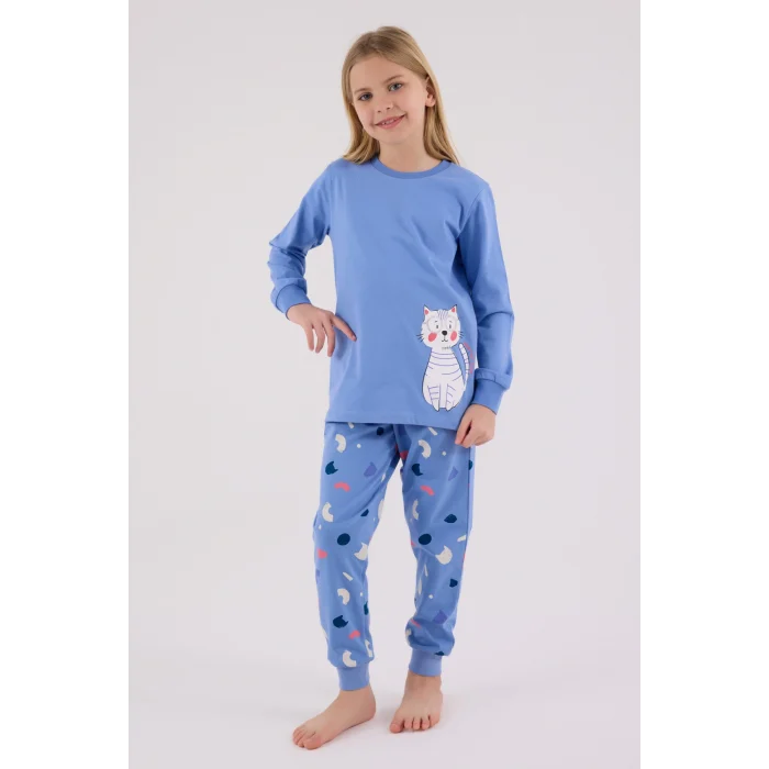 RolyPoly 3697-G Kız Çocuk Uzun Kol Pijama Takım
