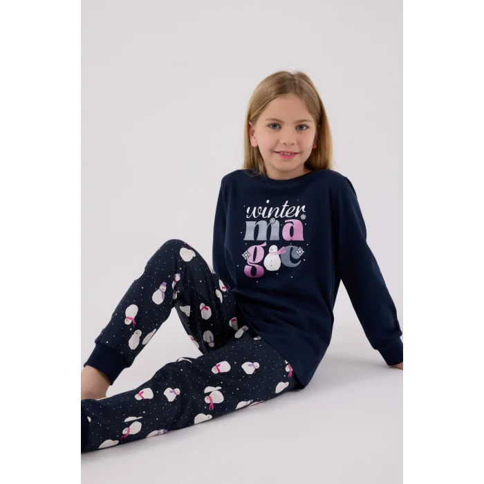 RolyPoly 3712-2 Kız Çocuk Uzun Kol Pijama Takım