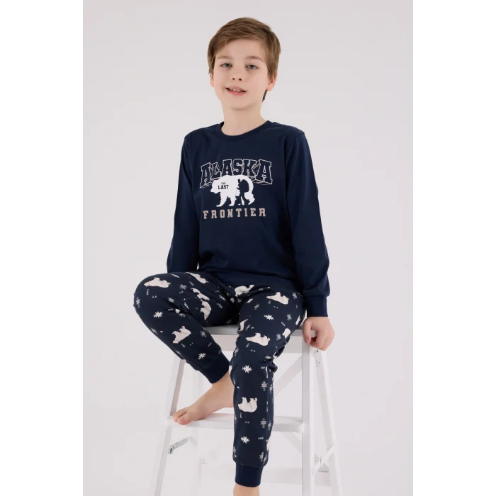 RolyPoly 3718-G Erkek Çocuk Uzun Kol Pijama Takım