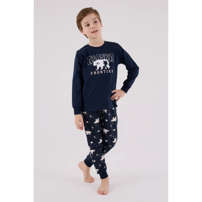 RolyPoly 3718-G Erkek Çocuk Uzun Kol Pijama Takım