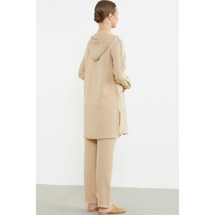 Sementa 76473 Büyük Beden Keten Görünümlü Üçlü Takım