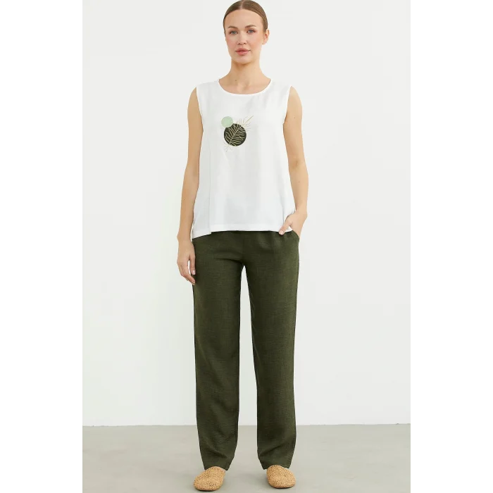 Sementa 76473 Büyük Beden Keten Görünümlü Üçlü Takım