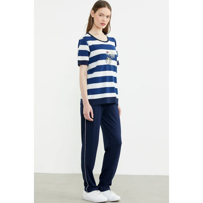 Sementa 76476 Rahat Kalıp Çizgili Pantolon Takım