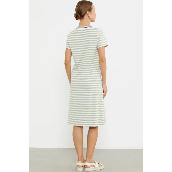 Sementa 77490 Marine Yaka Detaylı Penye Elbise